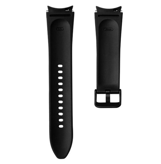 Ремешок Primolux Leather Silicone для часов Samsung Galaxy Watch 4 44mm SM-R870 - Black | Зображення 3