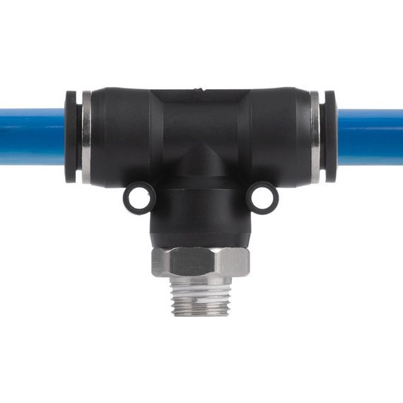 Цангове з'єднання Т-подібне для поліуретанових та ін. шлангів 12*12 мм, 1/4" зовн. різьба INTERTOOL PT-2354 | Зображення 3