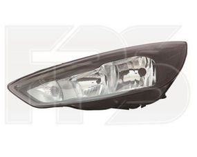 Фара передняя левая Ford Focus '15- черная (DEPO) + LED 1866248