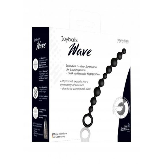 Анальний ланцюжок Joy Division Joyballs anal wave, чорний, 29.8 см sexstyle | Зображення 2