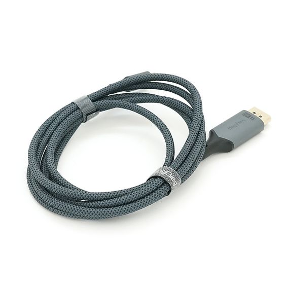 Кабель VEGGIEG V-Z637 Type-C (тато)/Display Port(тато), 8K, 2 м, Black-gray | Зображення 1