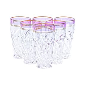 Набір високих склянок 6 штук по 250 мл рожевий HP566