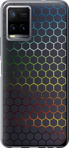 Чехол на Vivo Y33s Переливающиеся соты "498u-2643-17620"