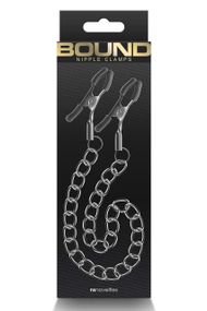 Зажимы для сосков - Bound Nipple Clamps Dc2 Gunmetal Sex Aura