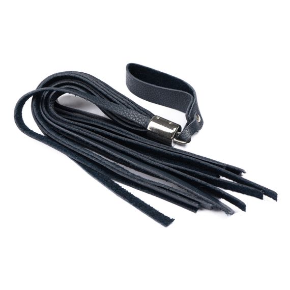 Флоггер из натуральной кожи Flirty Soft Leather - Dark Blue, BM-00026 Sex Aura | Зображення 2