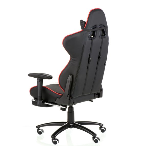 Кресло геймерское Special4You ExtremeRace blackredwhite with footrest | Зображення 8