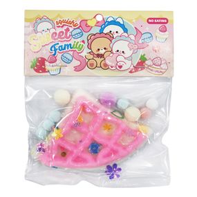 Антистресс Сквиш "Мягкие Венские вафли" SKWT-205(Pink) треугольные