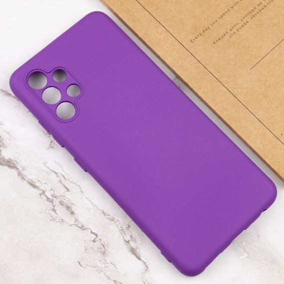 Чехол Silicone Cover Lakshmi Full Camera (A) для Samsung Galaxy A32 4G Full camera, Фіолетовий / Purple | Зображення 3