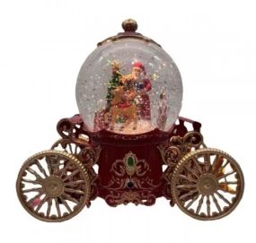 Снігова куля "Карета" з автопіддувом, LED та музикою (SH2501)