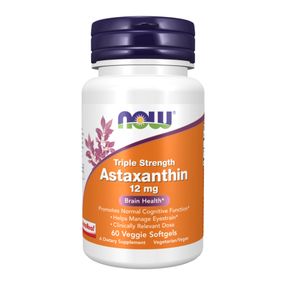 Астаксантин Now Foods Astaxanthin 12 mg Triple Strength - 60 softgels
