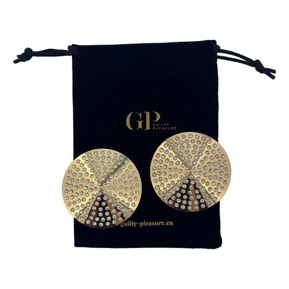 Пэстисы на соски Guilty Pleasure Noir Taille, золотые Sex Aura | Зображення 3
