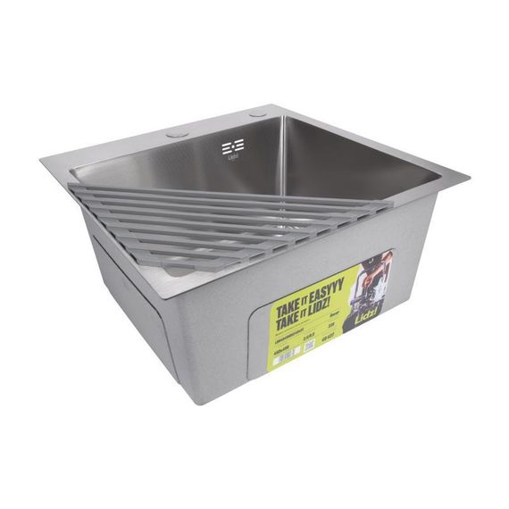 Сушарка на кухонну мийку кутова Lidz Acsis LA17 Gray, квадратна основа, для посуду 430х175 мм LDACSLA17GRA49770 | Зображення 4