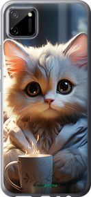 Чохол на Realme C11 2020 Білий кіт "5646t-2031-2448"