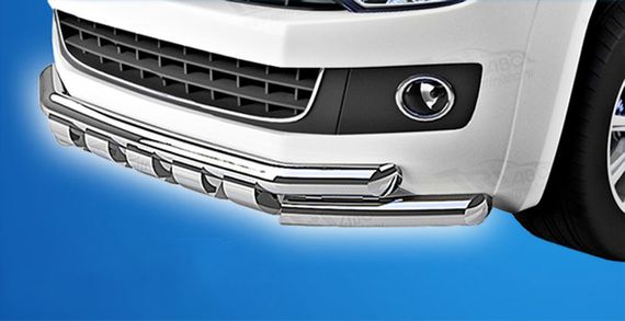 Передний ус ST015 (нерж) для Volkswagen T5 Caravelle 2004-2010 гг