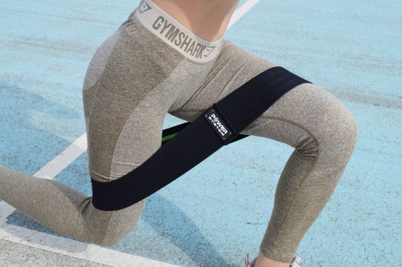 Тканева гумка для фітнесу та спорту Power System PS-4092 Booty Band LVL 2 Black/Green (d_80 см. навантаження 12-16кг.) | Зображення 2