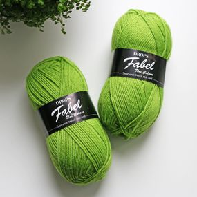 Drops Fabel - Uni print, 112 apple green