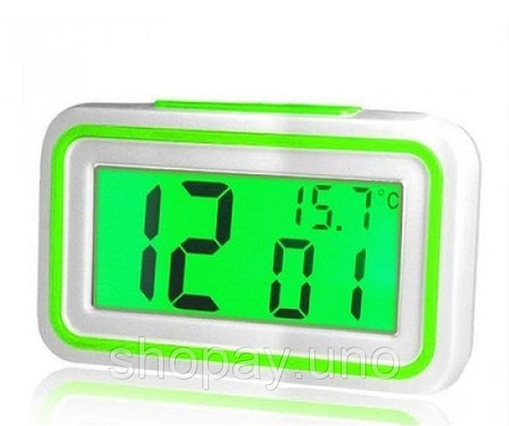 Голосовые часы, будильник UKC KK-9905 TR White/Green