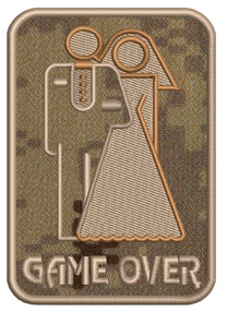 Шеврон Game Over (пиксель, олива или мультикам)
