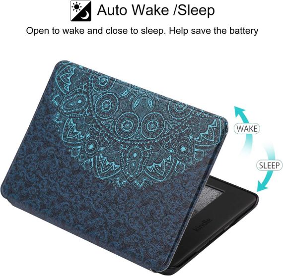Чехол для электронной книги Kindle 10 поколения J9G29R 2019, ультратонкий с функцией сна и пробуждения, синий | Зображення 2