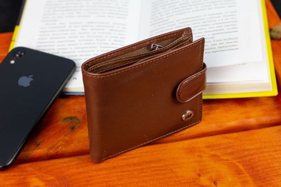 Чоловічий портмоне з натуральної шкіри ST Leather B104 Коричневий | Зображення 5