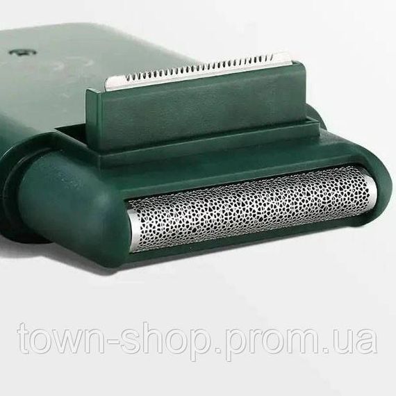Аккумуляторная мужская мини электробритва VGR V-390 для бритья бороды и усов шейвер. Цвет: зеленый | Зображення 2