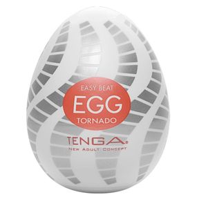 Мастурбатор-яйцо Tenga Egg Tornado со спирально-геометрическим рельефом Sex Aura