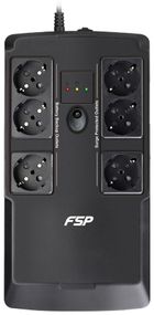 ДБЖ FSP NanoFit 600, 600ВА/360Вт, SCHUKO, USB/2хUSB зар 5V/1A(Max.), AVR