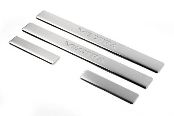 Накладки на пороги (Omsa, 4 шт, нерж) для Opel Vectra C 2002-2008 років