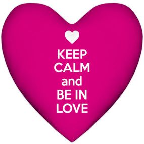 Подушка серце XXL Keep calm and be in love 57x57 см (6PS_15L008)