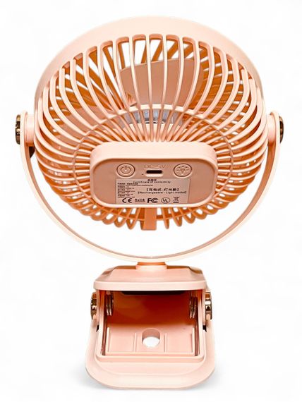Вентилятор F2-150 акумуляторний з LED підсвічуванням та прищіпкою - Pink | Зображення 3