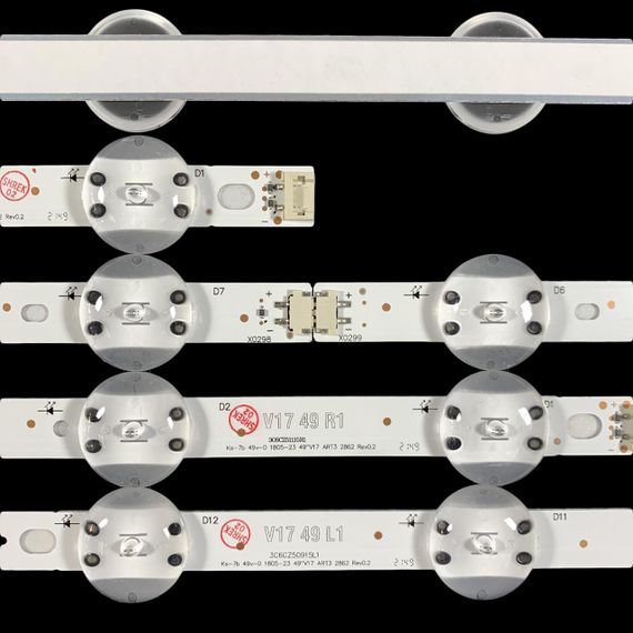 LED підсвітка LG TV 49" V17 ART3 2862 Rev0.2 V1749L1 + V1749R1 6916L-2862A 6916L-2863A 4шт. | Зображення 1