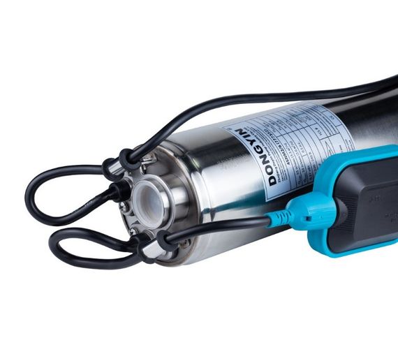 Колодязний насос DONGYIN 0.37кВт H 42(30)м Q 55(33)л/мин Ø100мм+поплавок 777352 | Зображення 1