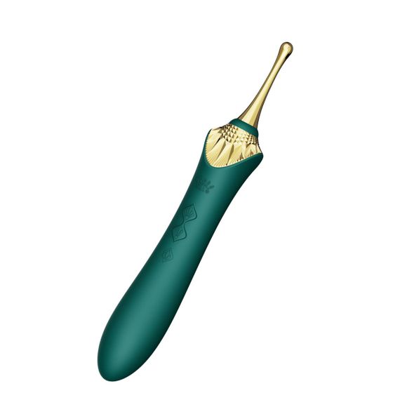 Мультифункциональный вибратор Zalo — Bess 2 Turquoise Green, 4 насадки, подогрев | Зображення 2