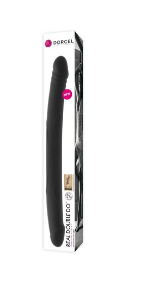 Фалоімітатор двосторонній Dorcel Real Double Do Black, діаметр 4 см, довжина 42 см | Зображення 1