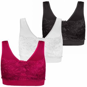 Бюстгальтер топ Supretto мереживний 3 шт. (L/XL) (CZ2759590007)