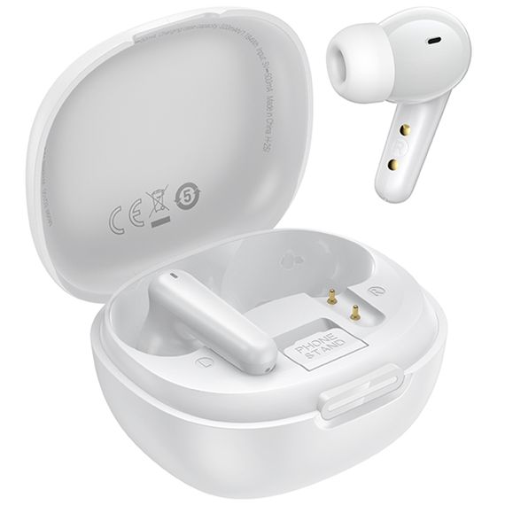 Бездротові TWS навушники Hoco EQ100 Intelligent AI translation (App) White | Зображення 4