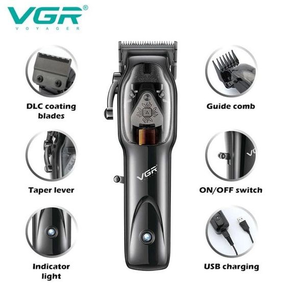 Бритва для бороди VGR Hair Clipper V-653 Voyager | Тример бездротової | RX-727 Бездротова електробритва | Зображення 1
