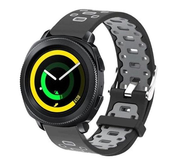 Спортивний ремінець Primo Perfor Classic для годинника Samsung Sport Gear SM-R600 - Black&Grey