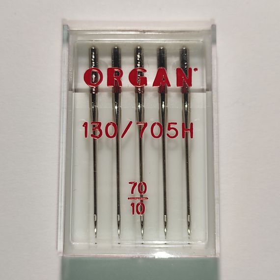Голки швейні універсальні ORGAN №70 пластиковий бокс 5 штук для побутових швейних машин (6511)