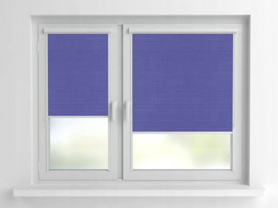 Рулонна штора Rolets Льон 2-874-1900 190x170 см закритого типу Синя | Зображення 1