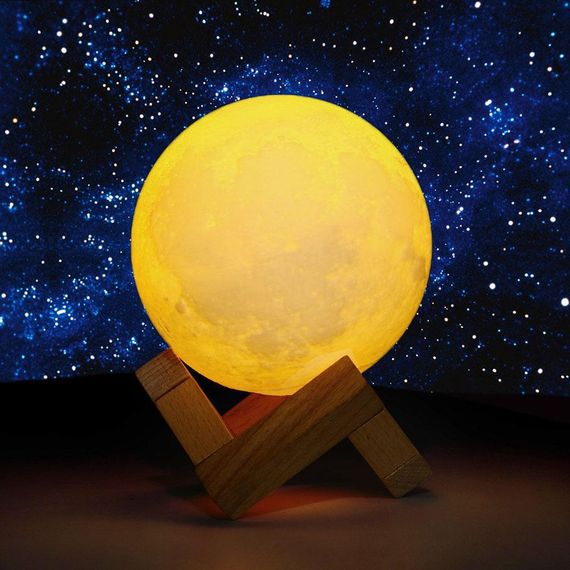 Дитячий нічник-світильник "Луна" 15 см 16 кольорів. Пульт ДУ 3DTOYSLAMP | Зображення 6