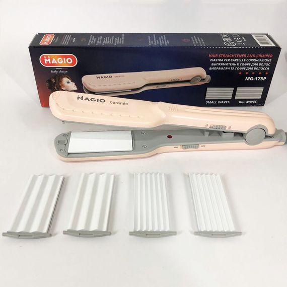 Щипці для волосся MAGIO MG-175P 40 Вт з насадками для гофре, Супер професійний прасок, Щипці для волосся | Зображення 9