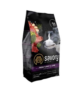 Корм Savory Adult Small Breed Fresh Turkey & Lamb сухой с индейкой и ягненком для собак мелких пород 3 кг