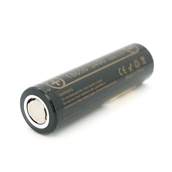 Аккумулятор 18650 Li-Ion LiitoKala Lii-34A, 3400mAh (3250-3350mAh), 3.7V (2.75-4.2V), Black,, 2 шт в упаковке, цена за 1 шт | Зображення 1