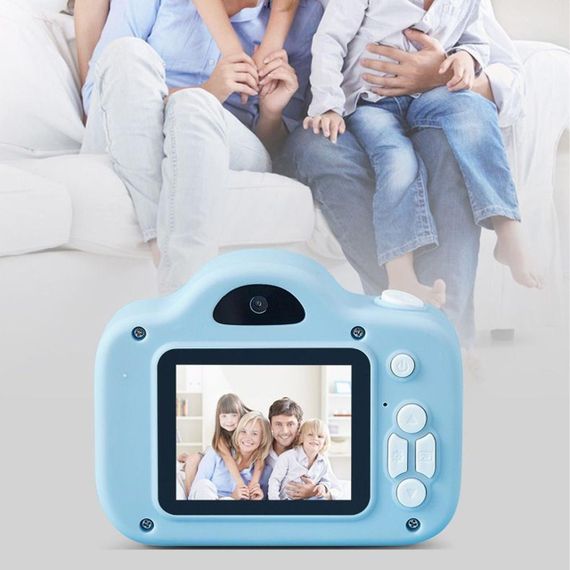 Дитячий цифровий фотоапарат Котик 1080HD, 40MP, A3S, Блакитний / Фотокамера з чохлом для дітей | Зображення 8