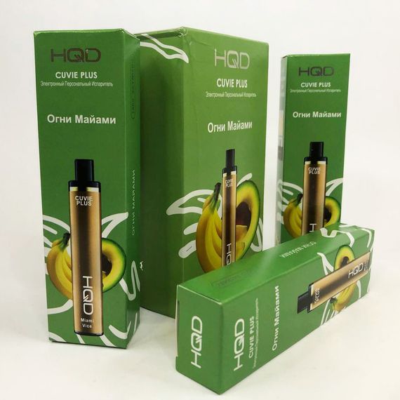 Одноразовая pod-система HQD Cuvie PLUS 1200 puffs. Огни Майами | Зображення 1