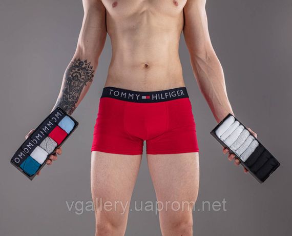 Подарочный набор мужского белья ТН в коробке на 2шт  (7 цветов на выбор), хлопковые трусы | Зображення 5