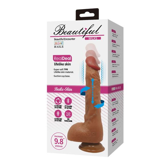 Вібратор на присосці Wilks, 9.8 TPR vibration functions rotation functions 5 thrusting settings Sex Aura | Зображення 2