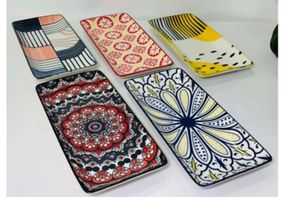 Тарілка прямокутна Olens Тригір'я 102-612 25х11.5 см