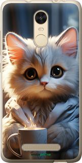 Чохол на Xiaomi Redmi Note 3 Білий кіт "5646t-95-2448"